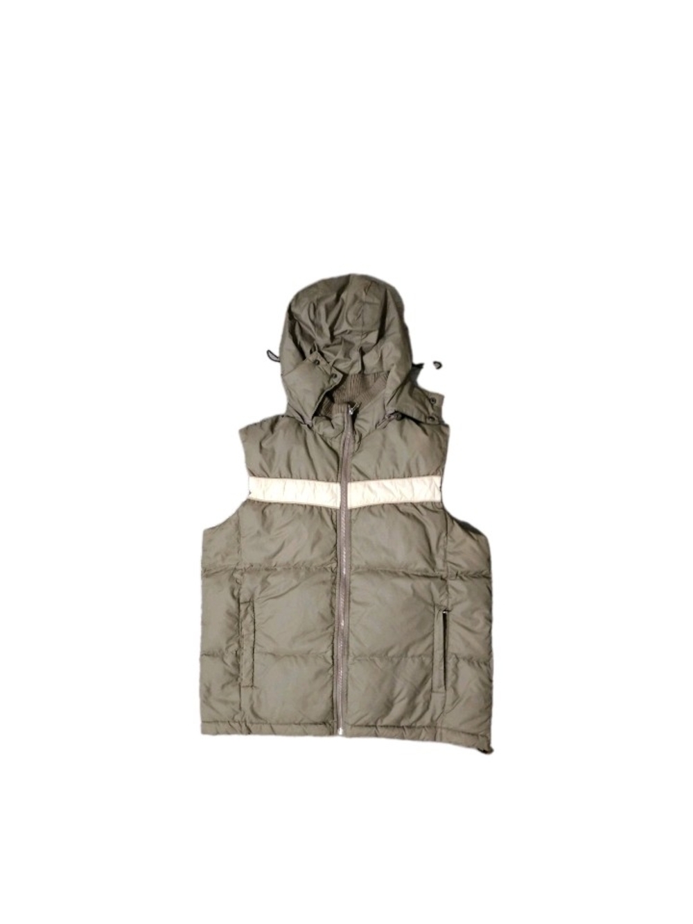 Whooper Pro 90% Down Vest Taupe Hooded Full Zip Size Men's M Hiking Camping